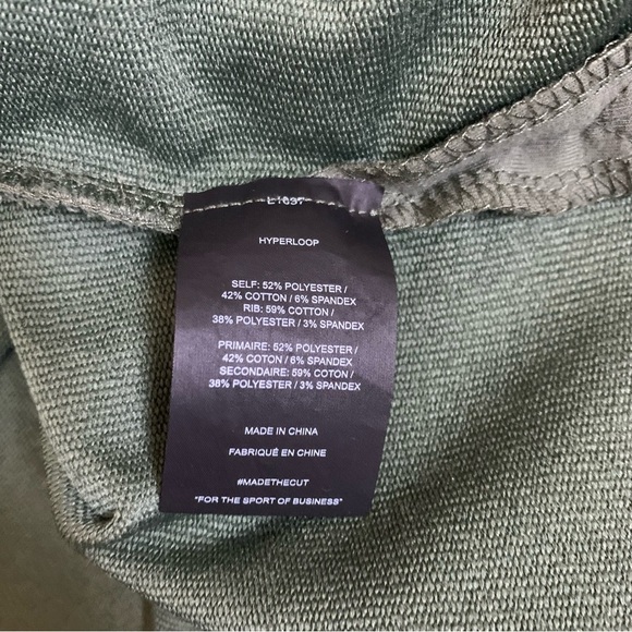 Cuts Green Split Hem Long Sleeve Crewneck Pullover Shirt XXL Modern Fit - Picture 4 of 4